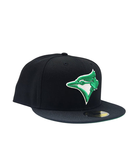 NEW ERA 59FIFTY TORONTO BLUE JAYS BLACK/GREEN FITTED HAT