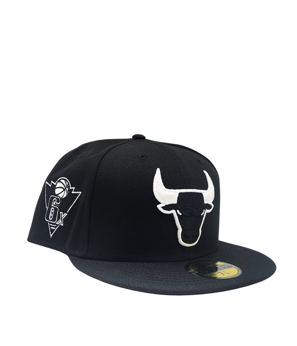 NEW ERA 59FIFTY CHICAGO BULLS 6X CHAMPS BLACK FITTED HAT