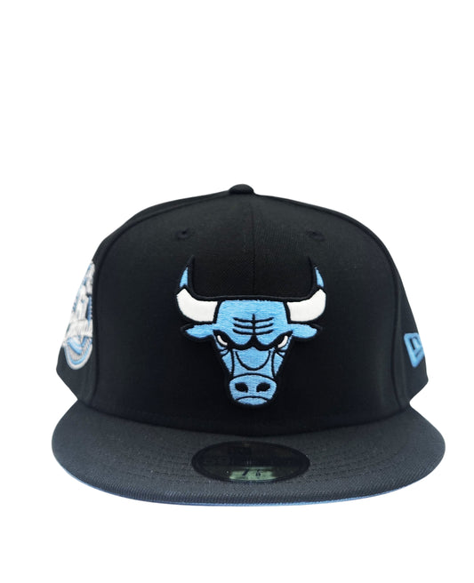 NEW ERA 59FIFTY CHICAGO BULLS 6X CHAMPS BLACK/BLUE FITTED HAT