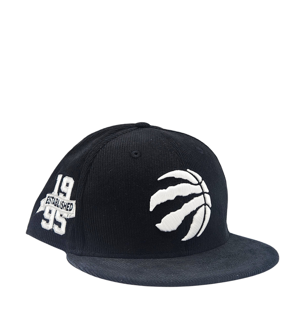 NEW ERA 59FIFTY TORONTO RAPTORS 1995 ESTABLISHED BLACK CORD FITTED HAT