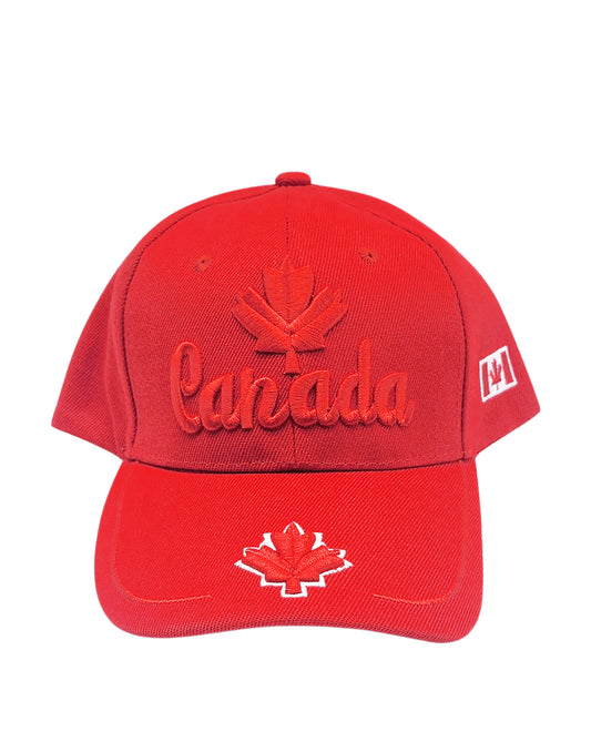CANADA EMBROIDERED LOGO ADJUSTABLE CAP (RED)