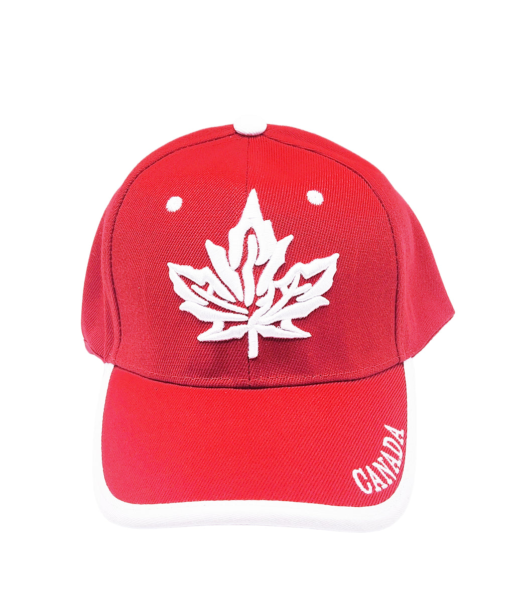 CANADA EMBROIDERED LOGO ADJUSTABLE CAP (RED)