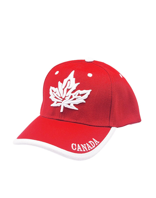 CANADA EMBROIDERED LOGO ADJUSTABLE CAP (RED)