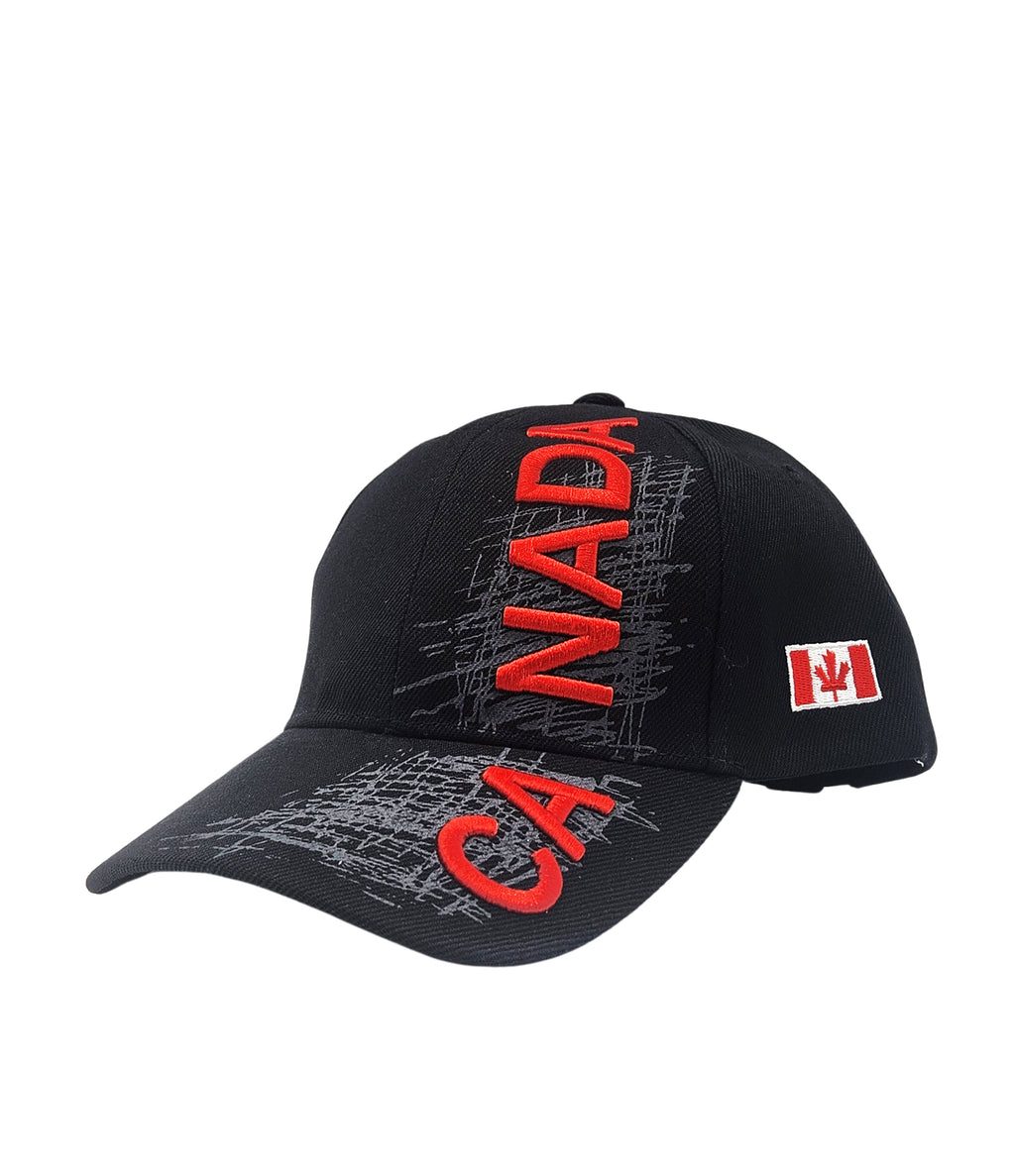 CANADA EMBROIDERED LOGO ADJUSTABLE CAP (BLACK)