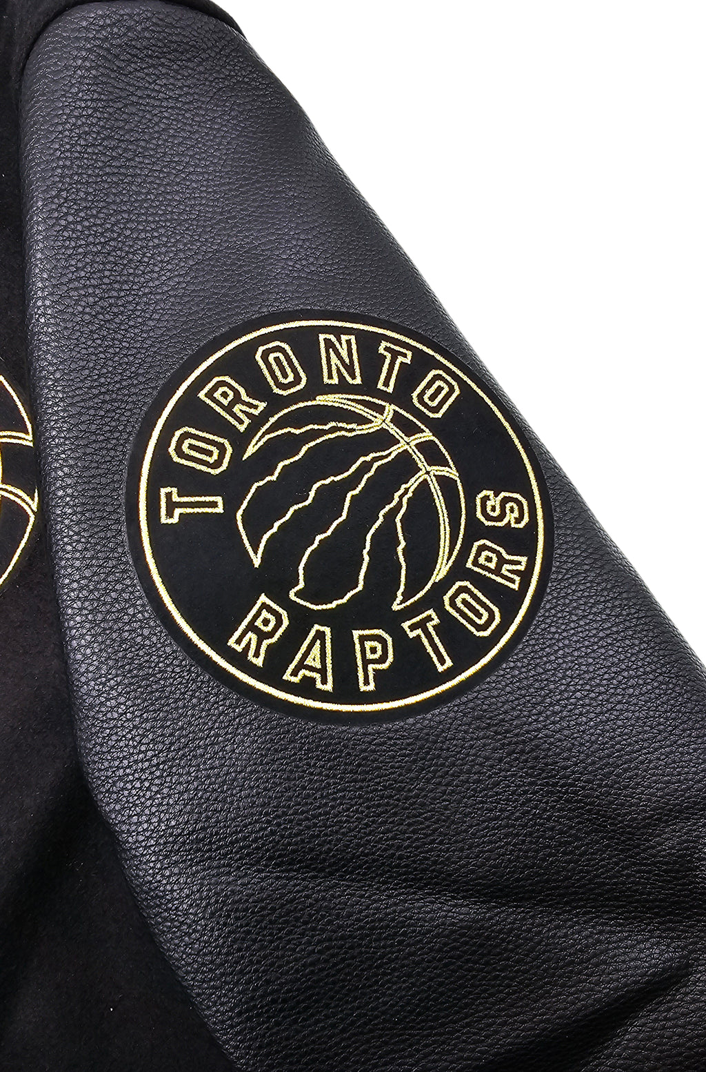 PRO STANDARD MEN'S NBA TORONTO RAPTORS BLACK/GOLD VARSITY JACKET