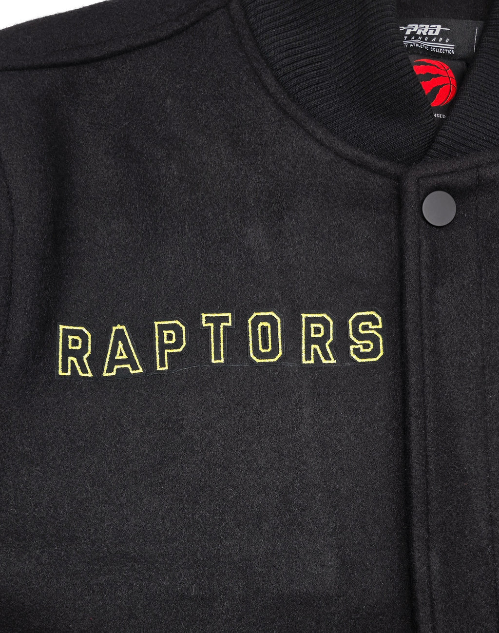 PRO STANDARD MEN'S NBA TORONTO RAPTORS BLACK/GOLD VARSITY JACKET