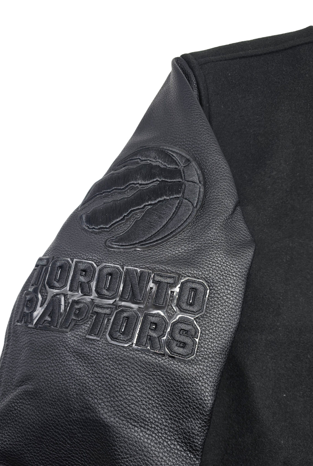 PRO STANDARD MEN'S NBA TORONTO RAPTORS ALL BLACK VARSITY JACKET