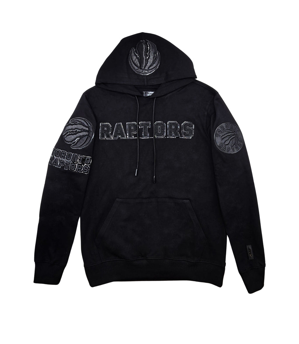 PRO STANDARD MEN'S NBA TORONTO RAPTORS ALL BLACK PULLOVER HOODIE