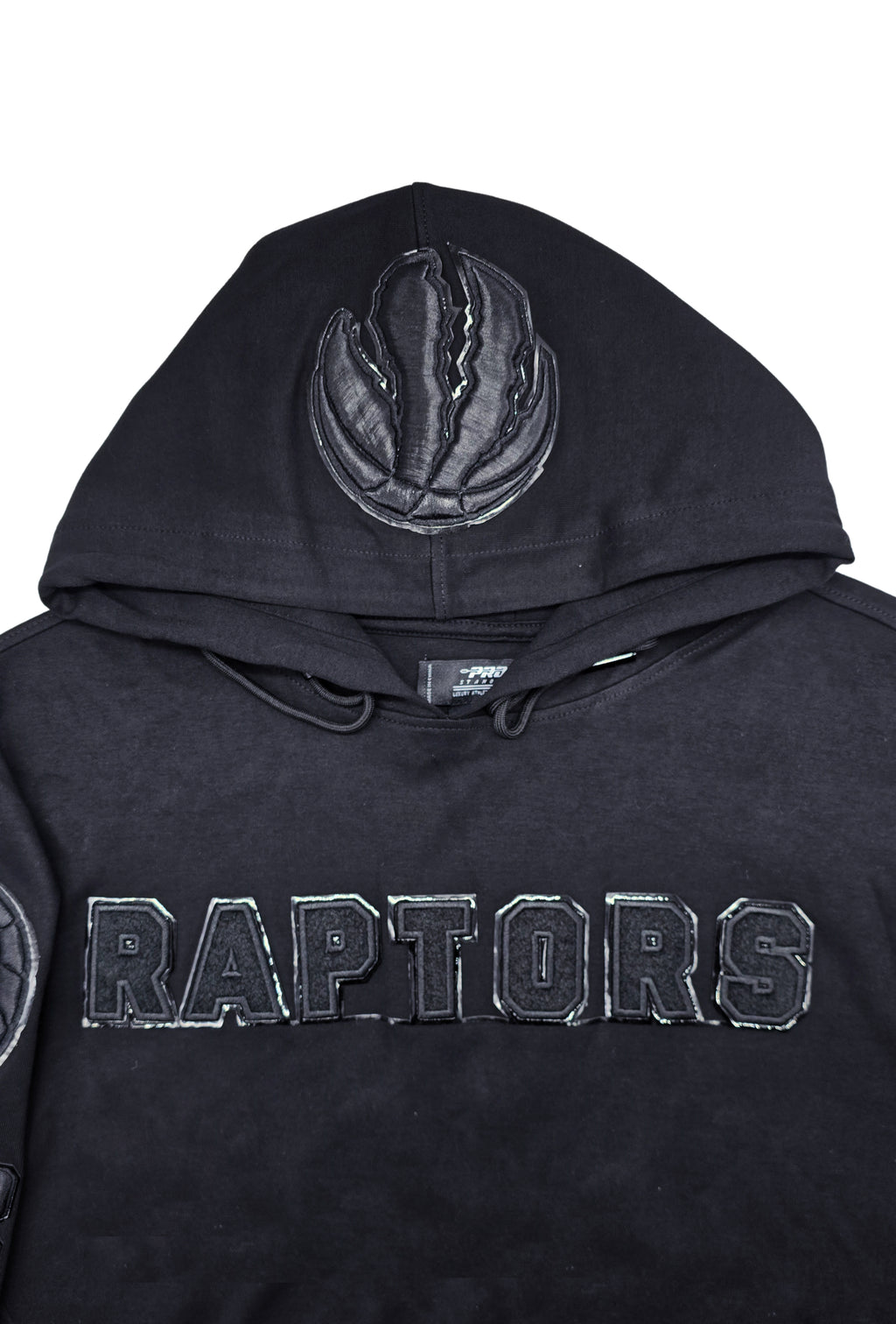 PRO STANDARD MEN'S NBA TORONTO RAPTORS ALL BLACK PULLOVER HOODIE