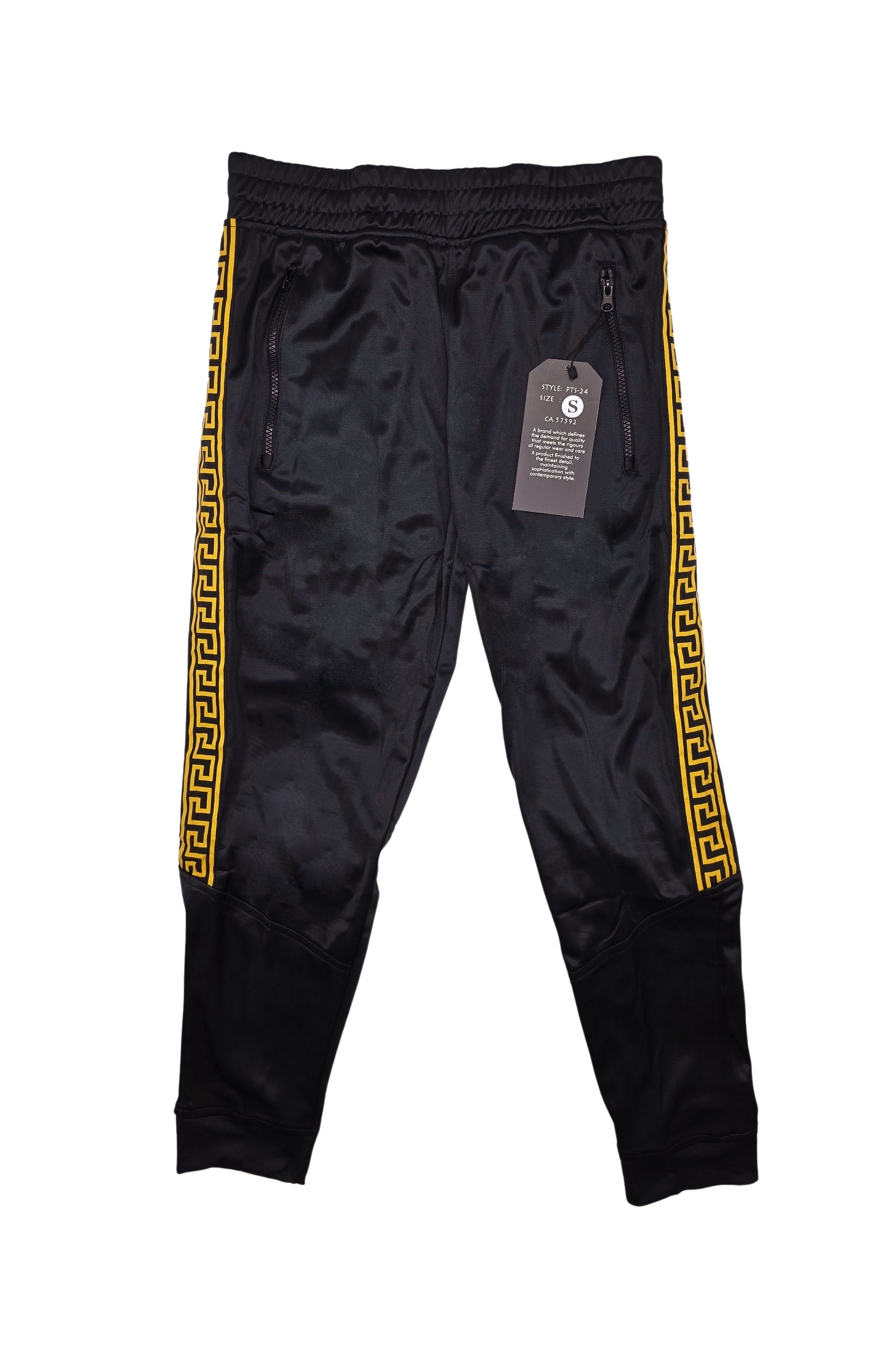 PLOREO MEN'S ZIP-UP HOODIE/JOGGER SET (BLACK)