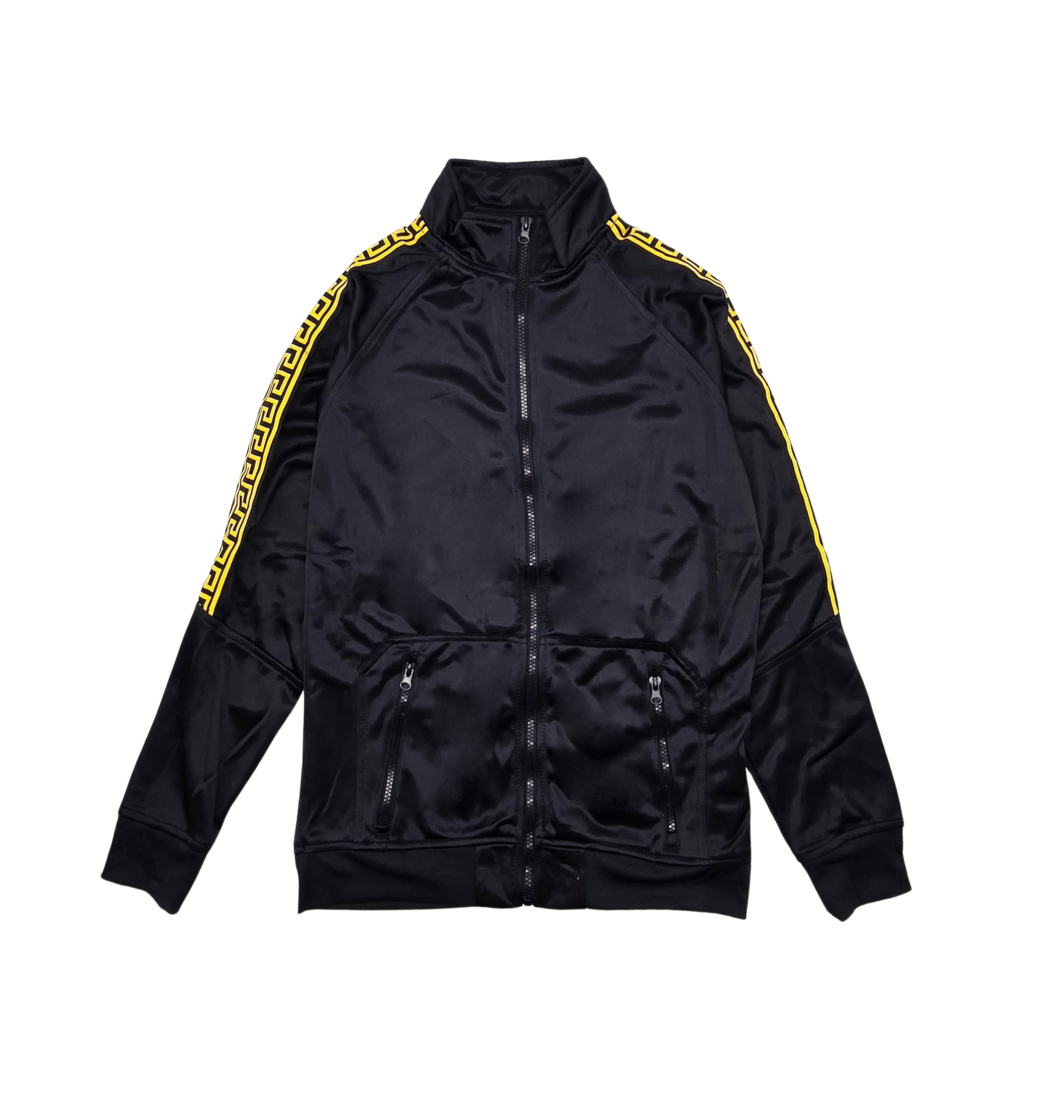 PLOREO MEN'S ZIP-UP HOODIE/JOGGER SET (BLACK)