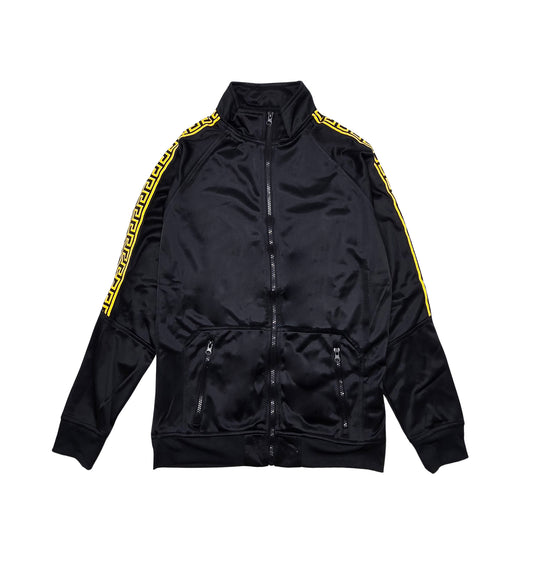 PLOREO MEN'S ZIP-UP HOODIE/JOGGER SET (BLACK)