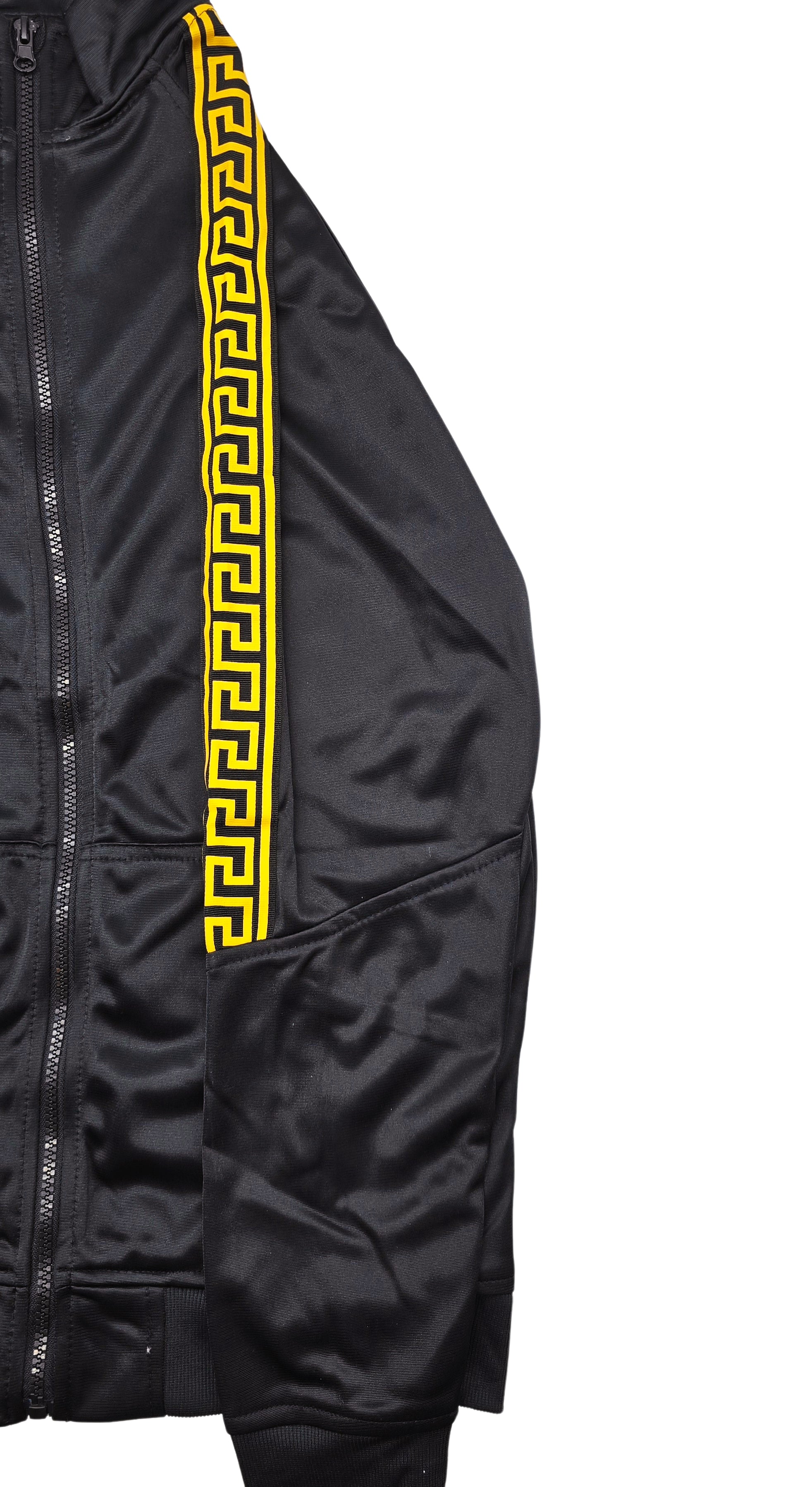 PLOREO MEN'S ZIP-UP HOODIE/JOGGER SET (BLACK)