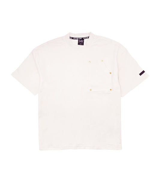 SWITCH REMARKABLE MENS OVERSIZED BASIC T-SHIRT/SHORTS SET (CREAM)