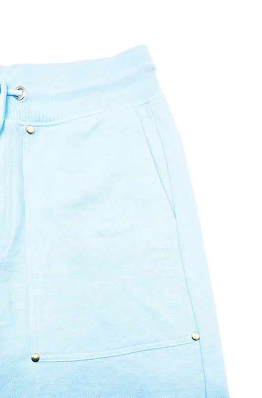 SWITCH REMARKABLE MENS OVERSIZED BASIC T-SHIRT/SHORTS SET (LIGHT BLUE)