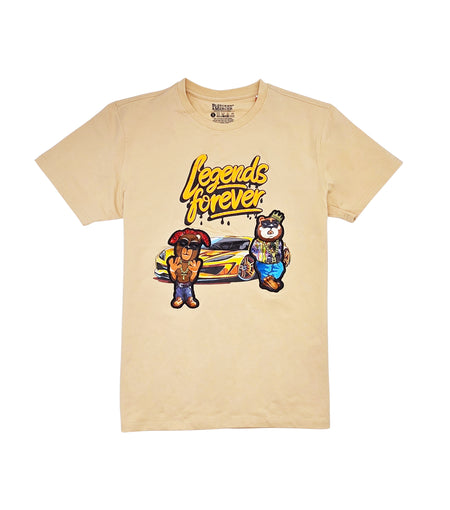 LEGENDS FOREVER CHENILLE & APPLIQUE GRAPHIC T-SHIRT (KHAKI)