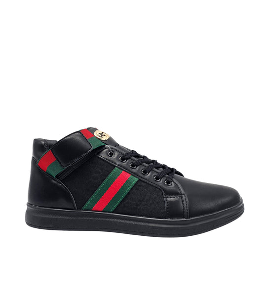 MODERNO MEN'S FANCY HIGH TOP SHOES (BLACK)