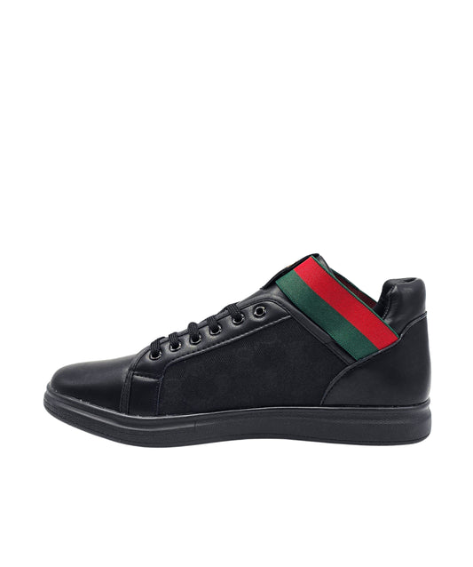 MODERNO MEN'S FANCY HIGH TOP SHOES (BLACK)