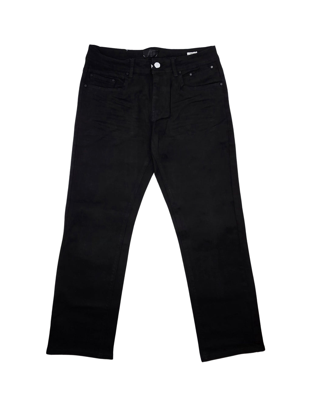 BLEECKER & MERCER MEN'S BASIC STRAIGHT STRETCH JEANS (BLACK)