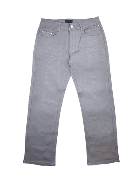 BLEECKER & MERCER MEN'S BASIC STRAIGHT STRETCH JEANS (GREY)