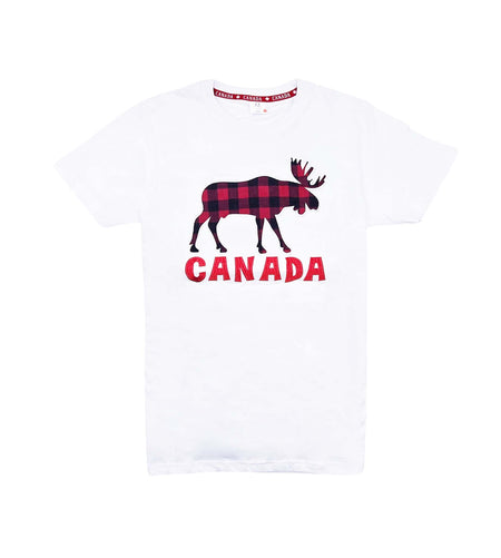 CANADA EMBROIDERED LOGO PRINT T-SHIRT (WHITE)