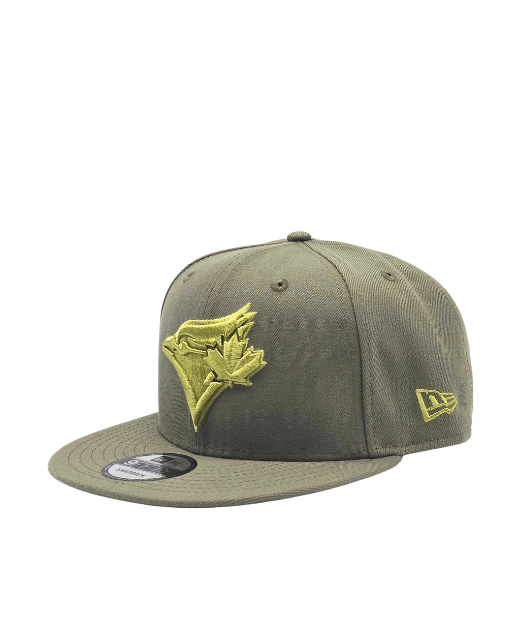 NEW ERA 9FIFTY TORONTO BLUE JAYS OLIVE/LIGHT GREEN SNAPBACK HAT