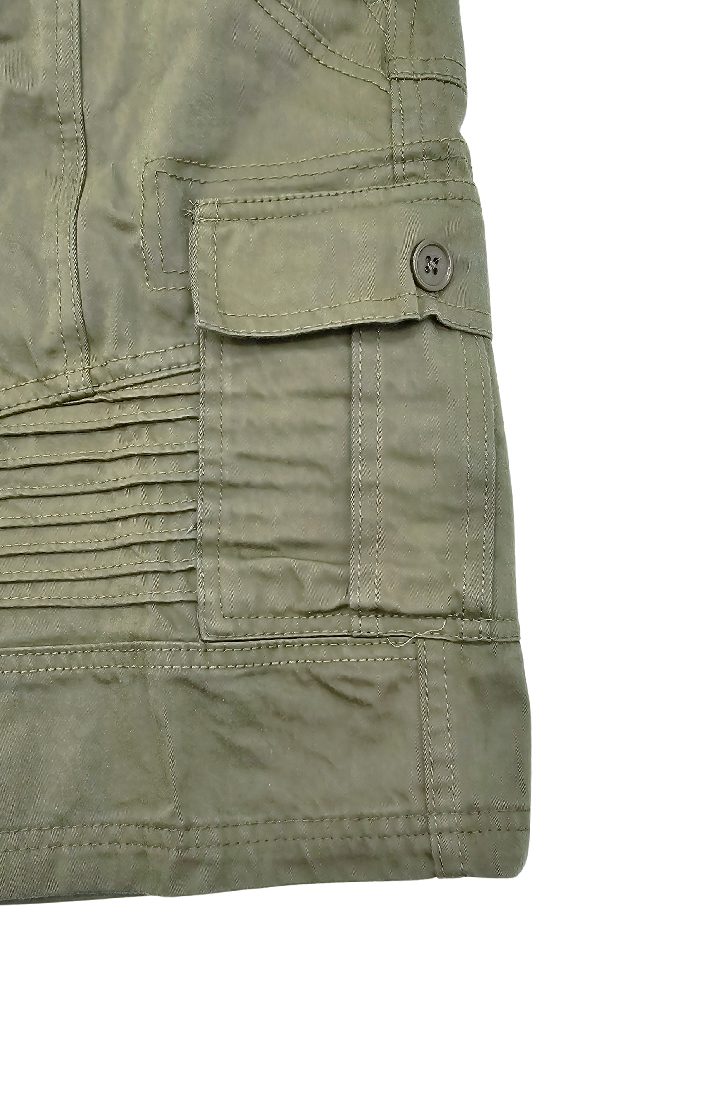 PLOREO MEN'S CARGO SHORTS WITH BELT (OLIVE)