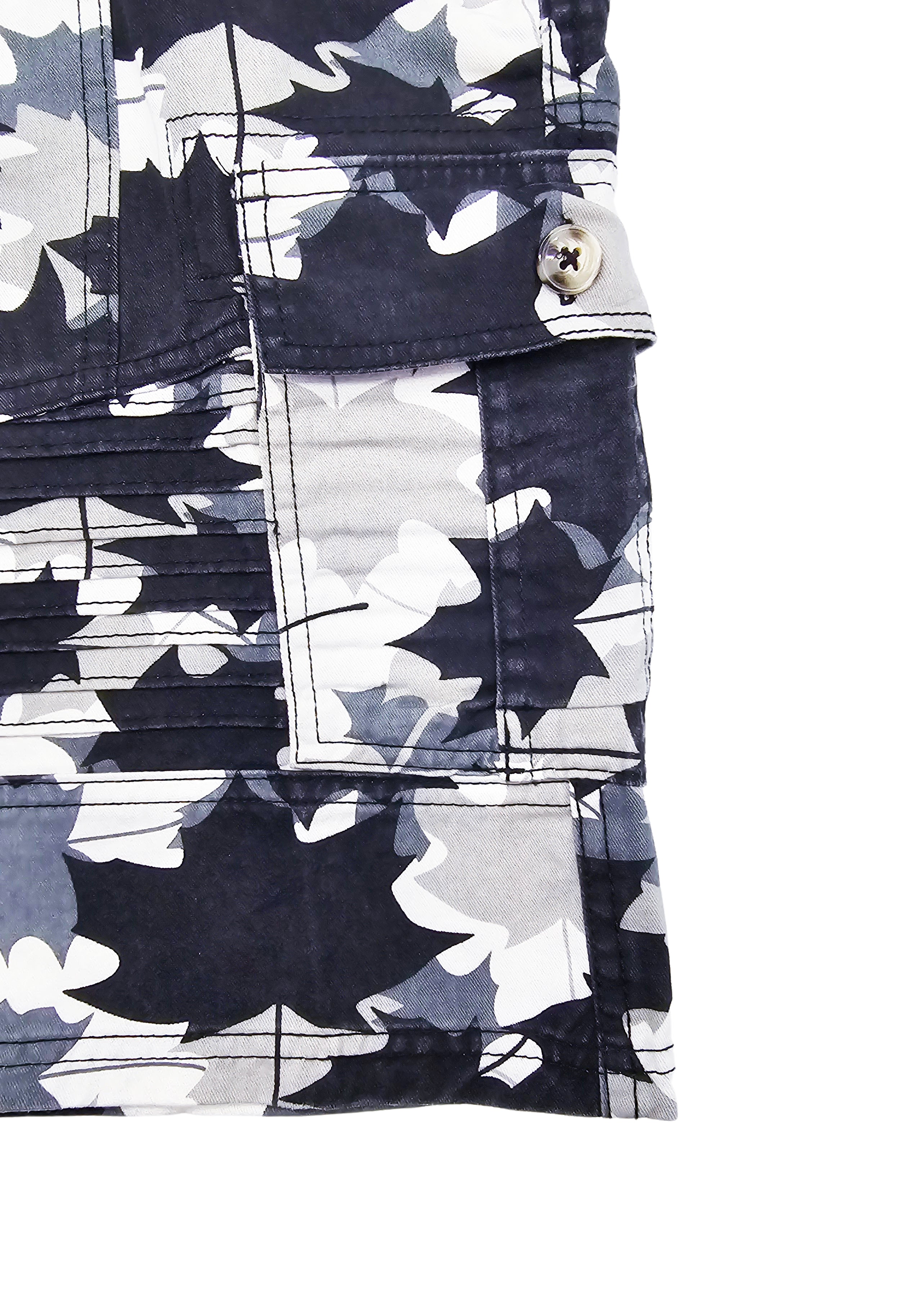 PLOREO MEN'S CARGO SHORTS WITH BELT (MAPLE BLACK)