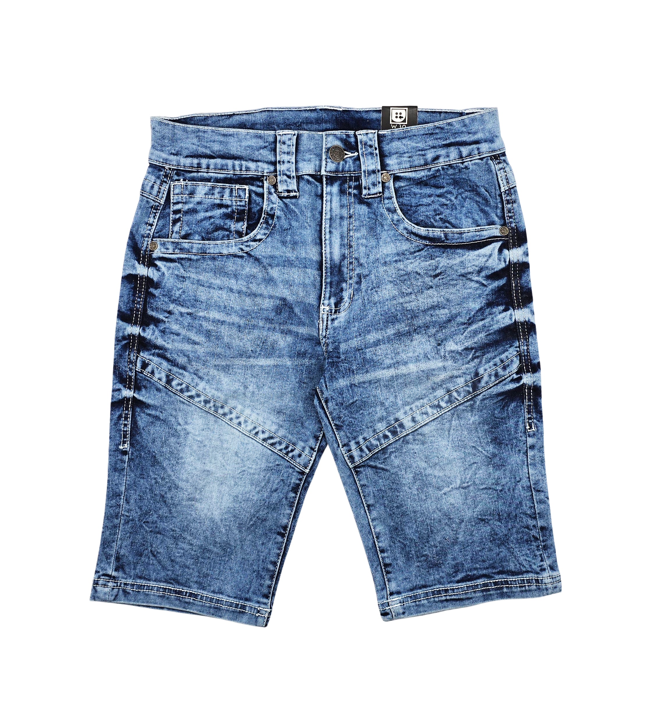 PLOREO MEN'S STRETCH DENIM SHORTS (INDIGO)