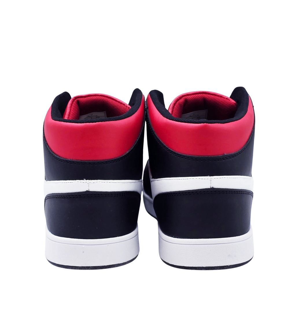 MEN'S HIGH TOP WHITE/BLACK/RED SHOES