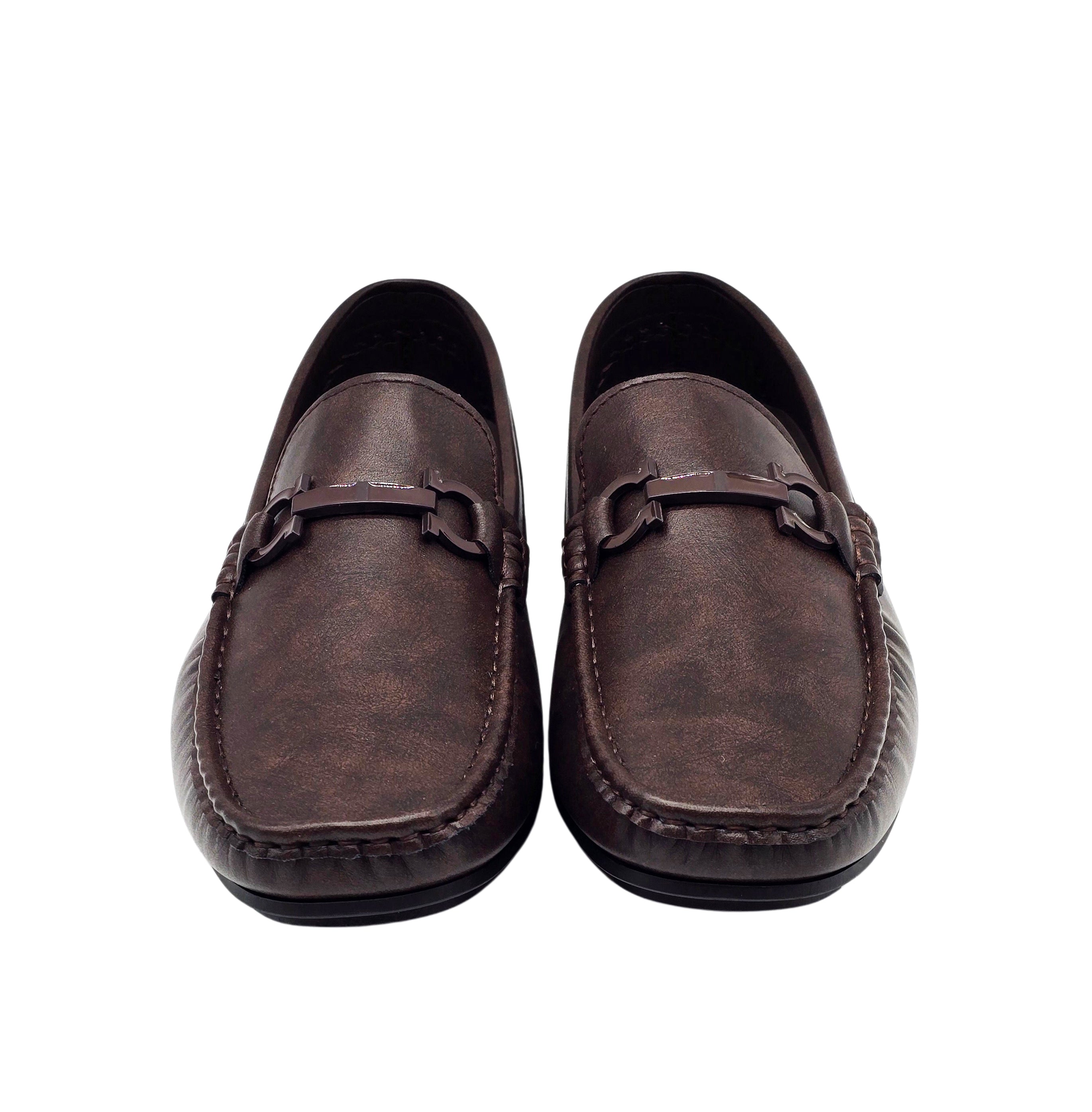 SEDAGATTI MEN'S FANCY LOAFERS (BROWN)