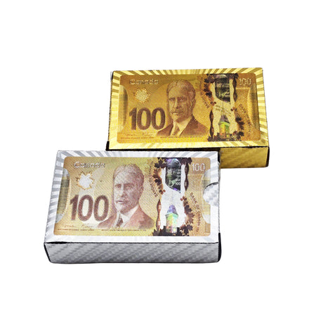 PLAYING CARDS FOIL CANADIAN DOLLAR DECK