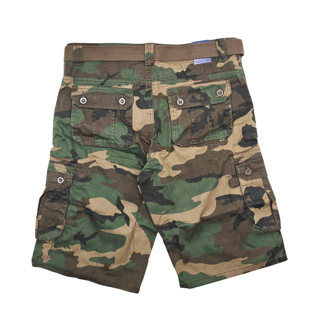 AGILE MEN'S CARGO SHORTS WITH BELT (CAMO)