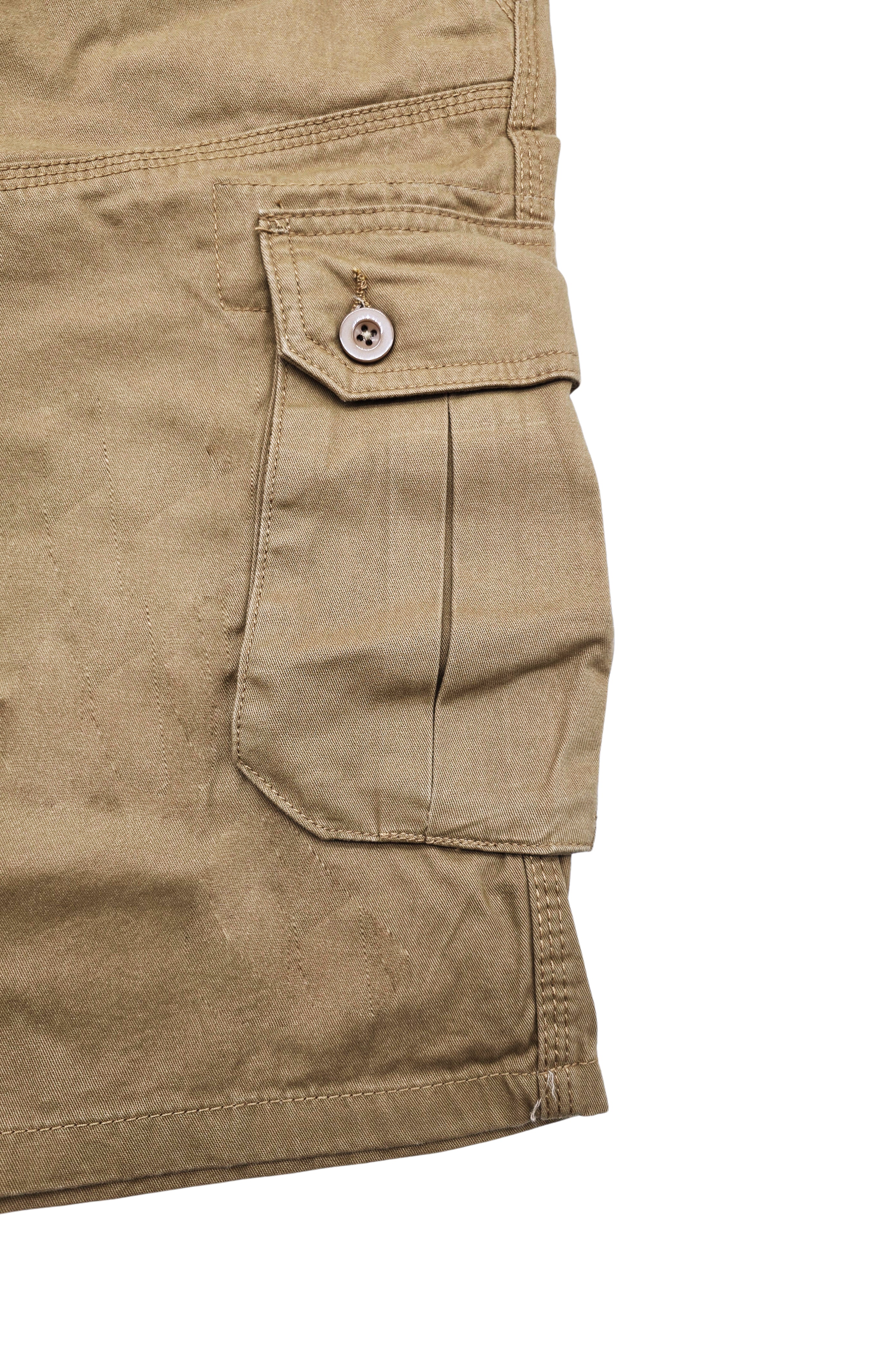 AGILE MEN'S CARGO SHORTS WITH BELT (BEIGE)