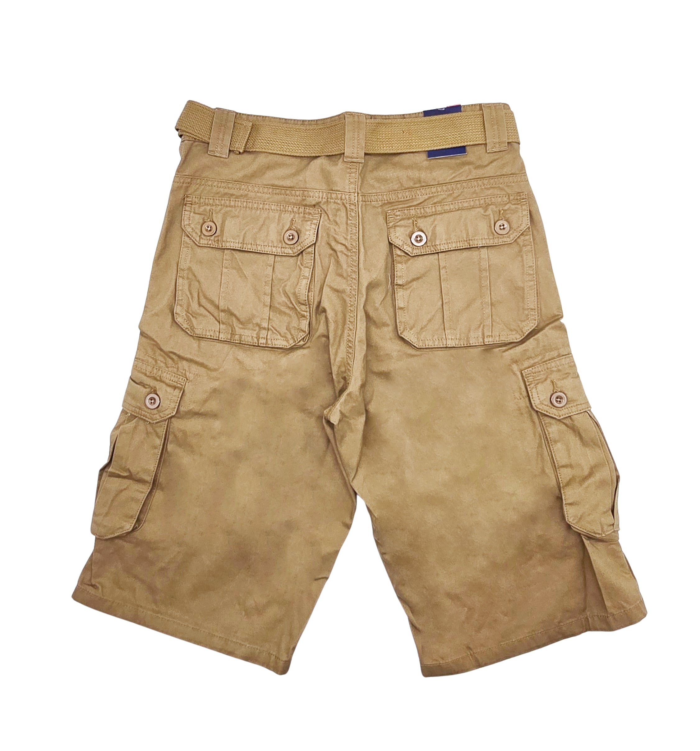 AGILE MEN'S CARGO SHORTS WITH BELT (BEIGE)
