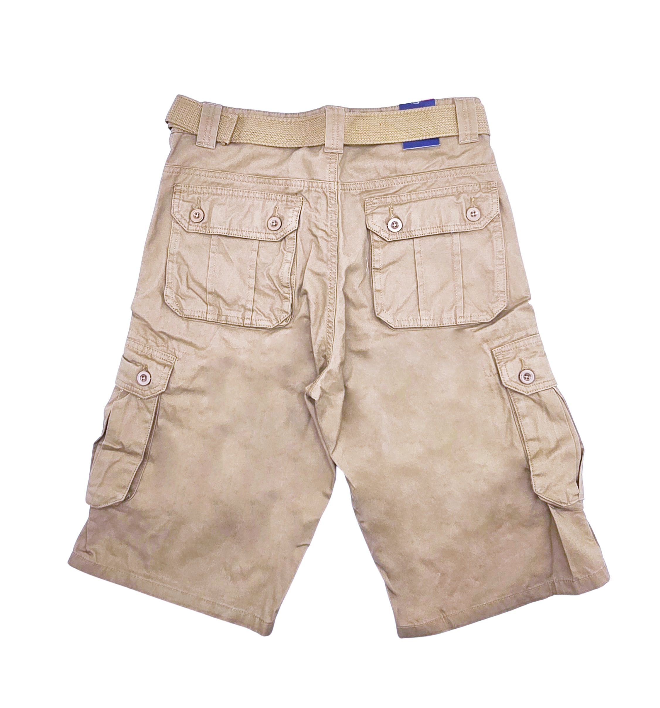 AGILE MEN'S CARGO SHORTS WITH BELT (KHAKI)