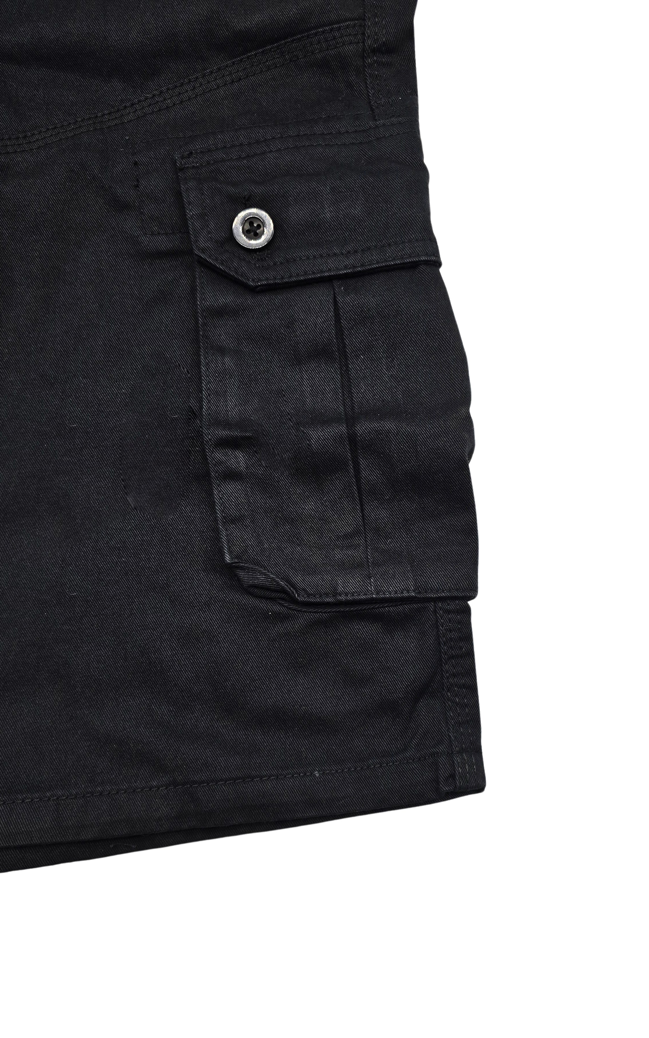 AGILE MEN'S CARGO SHORTS WITH BELT (BLACK)
