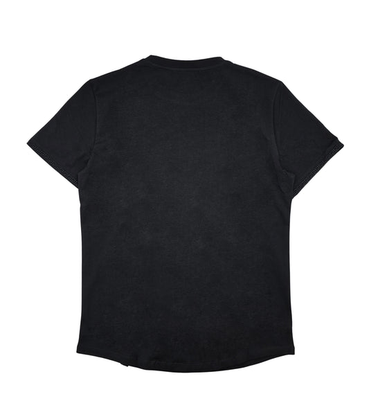MEN'S RHINESTONE TEDDY BEAR SHORT SLEEVE T-SHIRT (BLACK/BLUE)