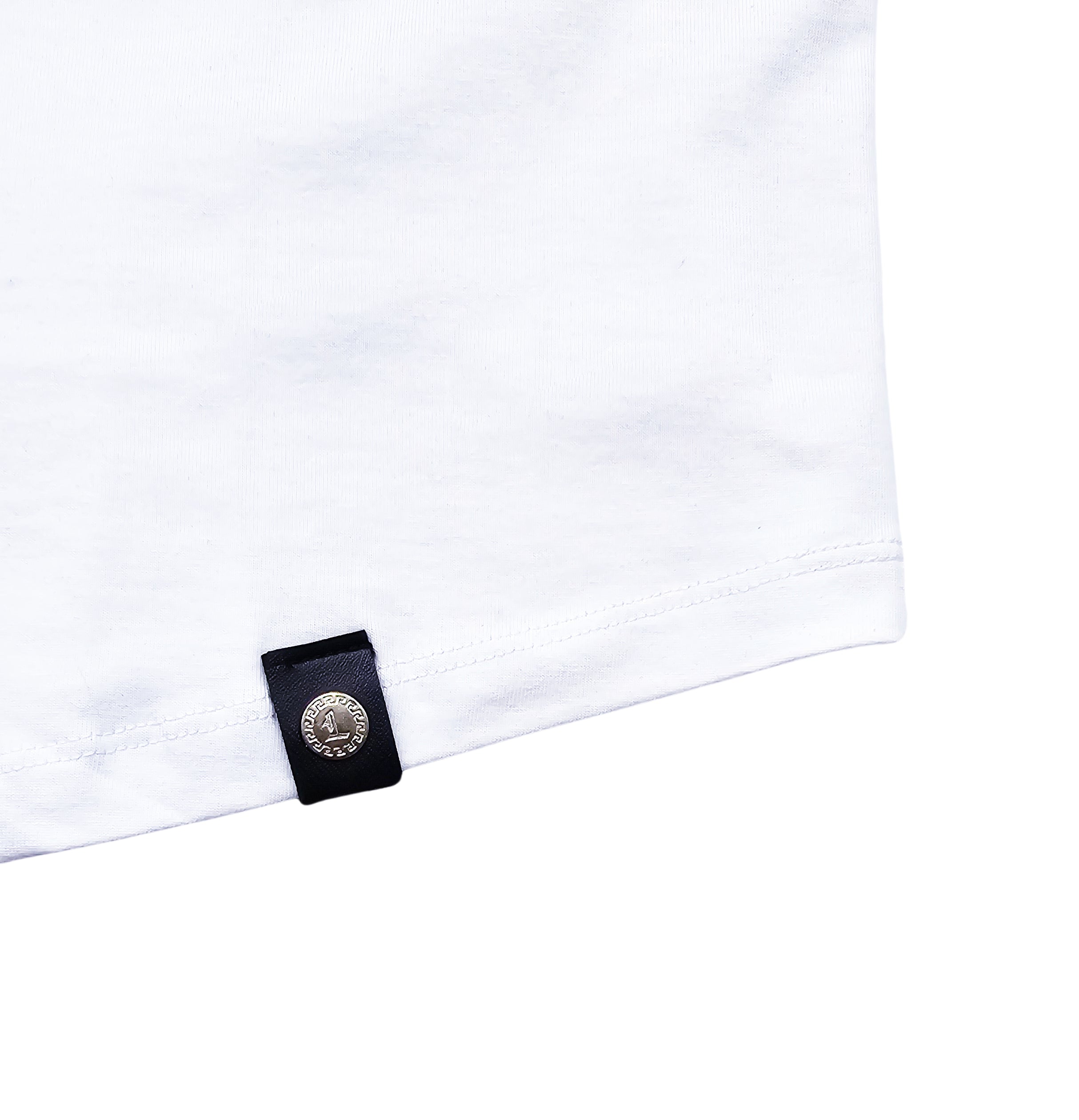 MEN'S RHINESTONE NO LIMIT SHORT SLEEVE T-SHIRT (WHITE)