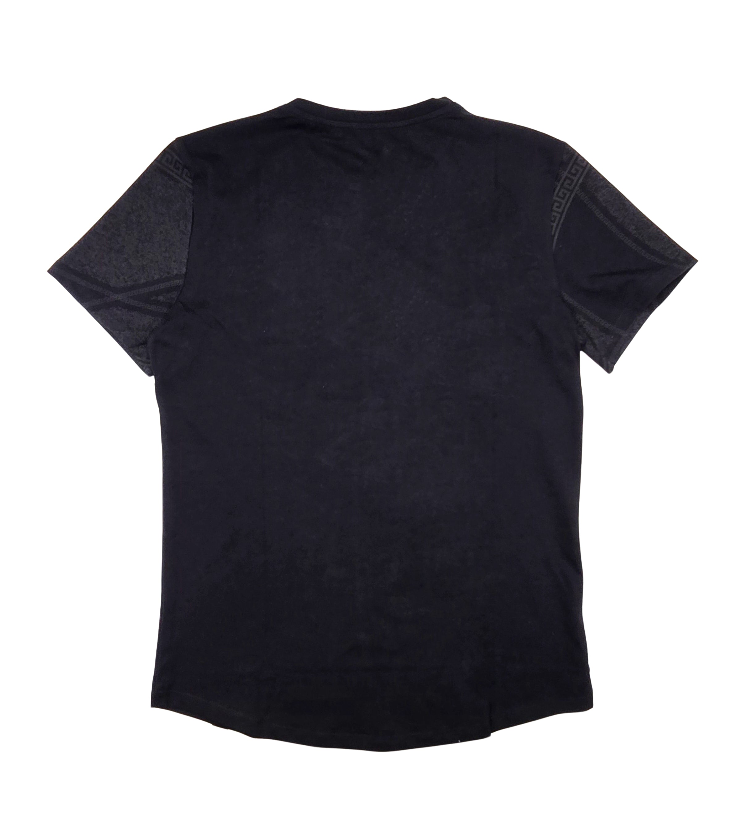 MEN'S RHINESTONE DESIGNER SHORT SLEEVE T-SHIRT (BLACK/GOLD)