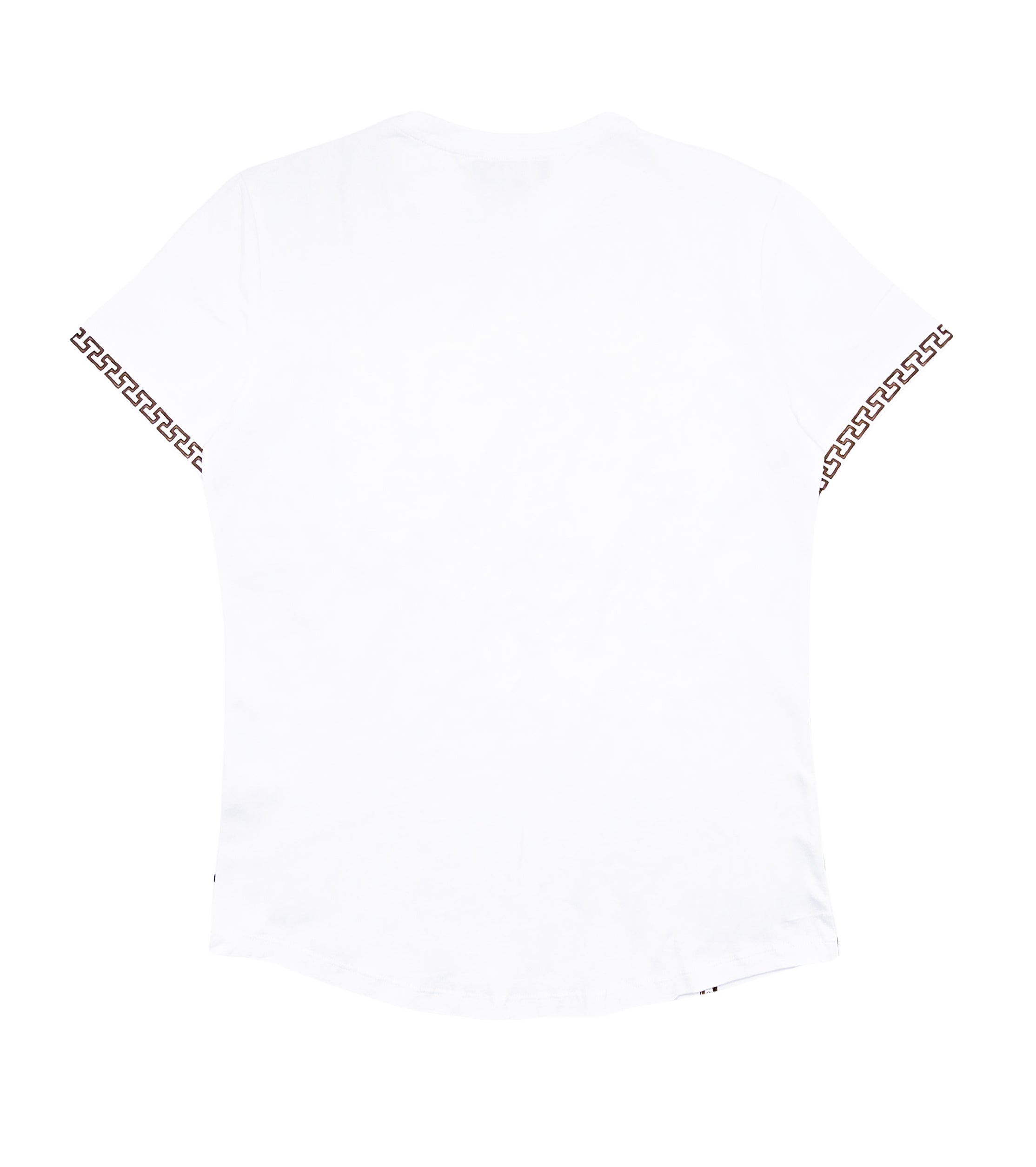 MEN'S RHINESTONE DESIGNER SHORT SLEEVE T-SHIRT (WHITE/GOLD)