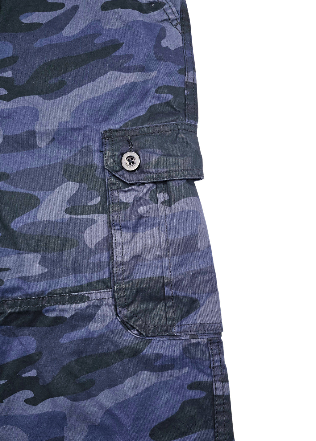 AGILE MEN'S CARGO PANTS W/ BELT (BLUE CAMO)