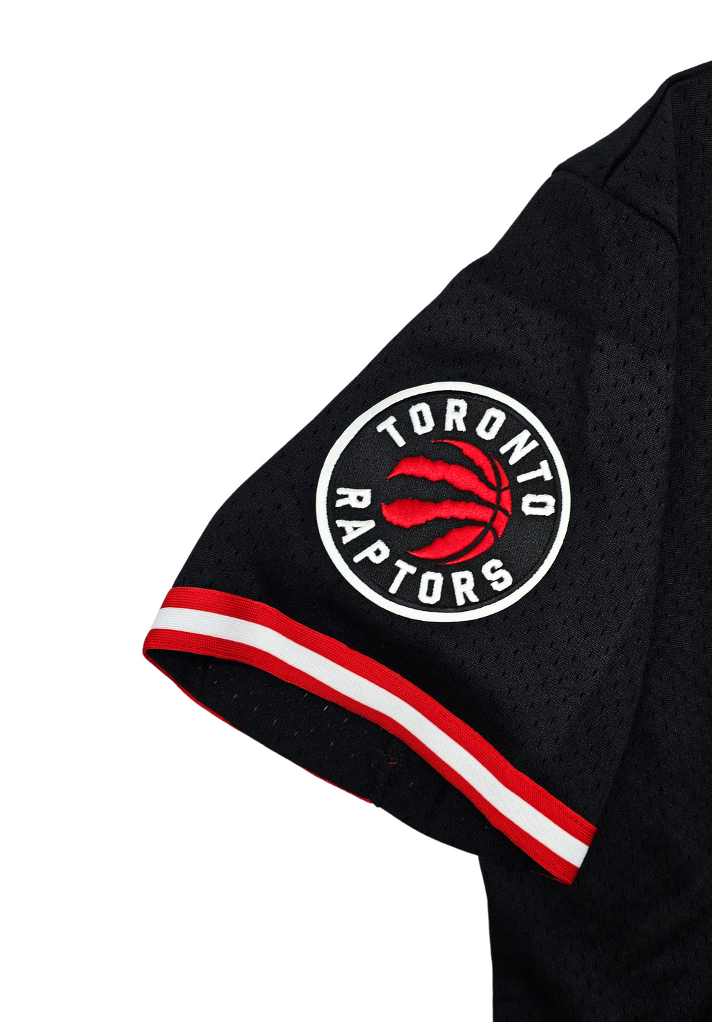 PRO STANDARD NBA TORONTO RAPTORS LOGO MEN'S MESH BUTTON UP BLACK/RED JERSEY