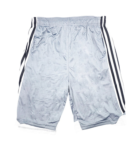 MEN'S AGILE MESH LONG SPORTS SHORTS (GREY/WHITE)