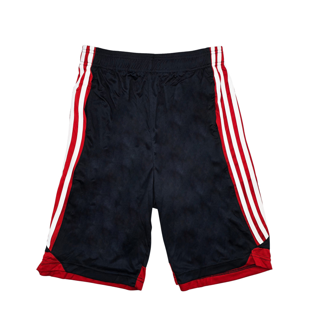 MEN'S AGILE MESH LONG SPORTS SHORTS (BLACK/RED)