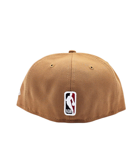 NEW ERA 59FIFTY CHICAGO BULLS LIGHT BRONZE/RED LOGO FITTED HAT