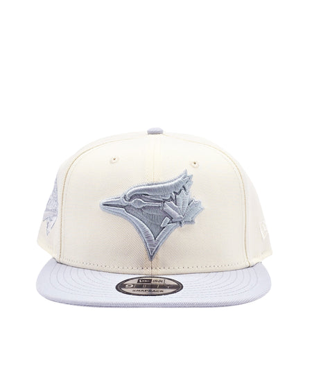 NEW ERA 9FIFTY TORONTO BLUE JAYS 1992 WORLD SERIES OFF WHITE/CHROME GREY SNAPBACK HAT