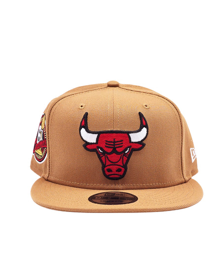 NEW ERA 9FIFTY CHICAGO BULLS 6X CHAMPS LIGHT BRONZE/RED LOGO SNAPBACK HAT