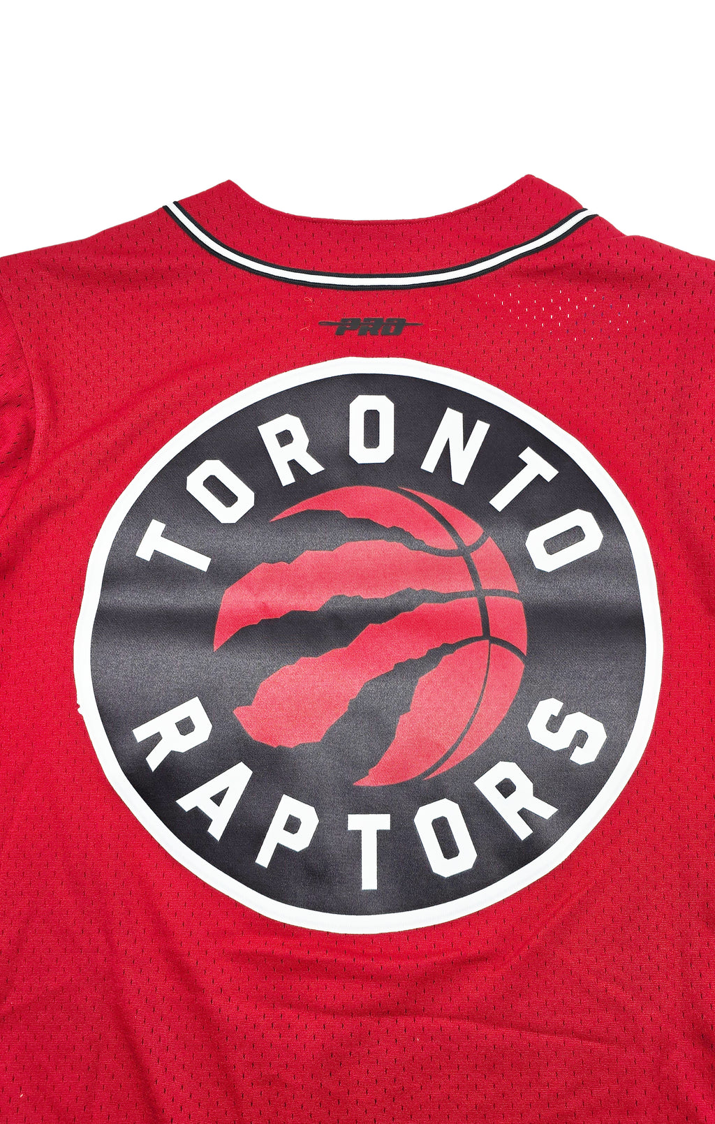 PRO STANDARD NBA TORONTO RAPTORS MEN'S MESH BUTTON UP RED JERSEY