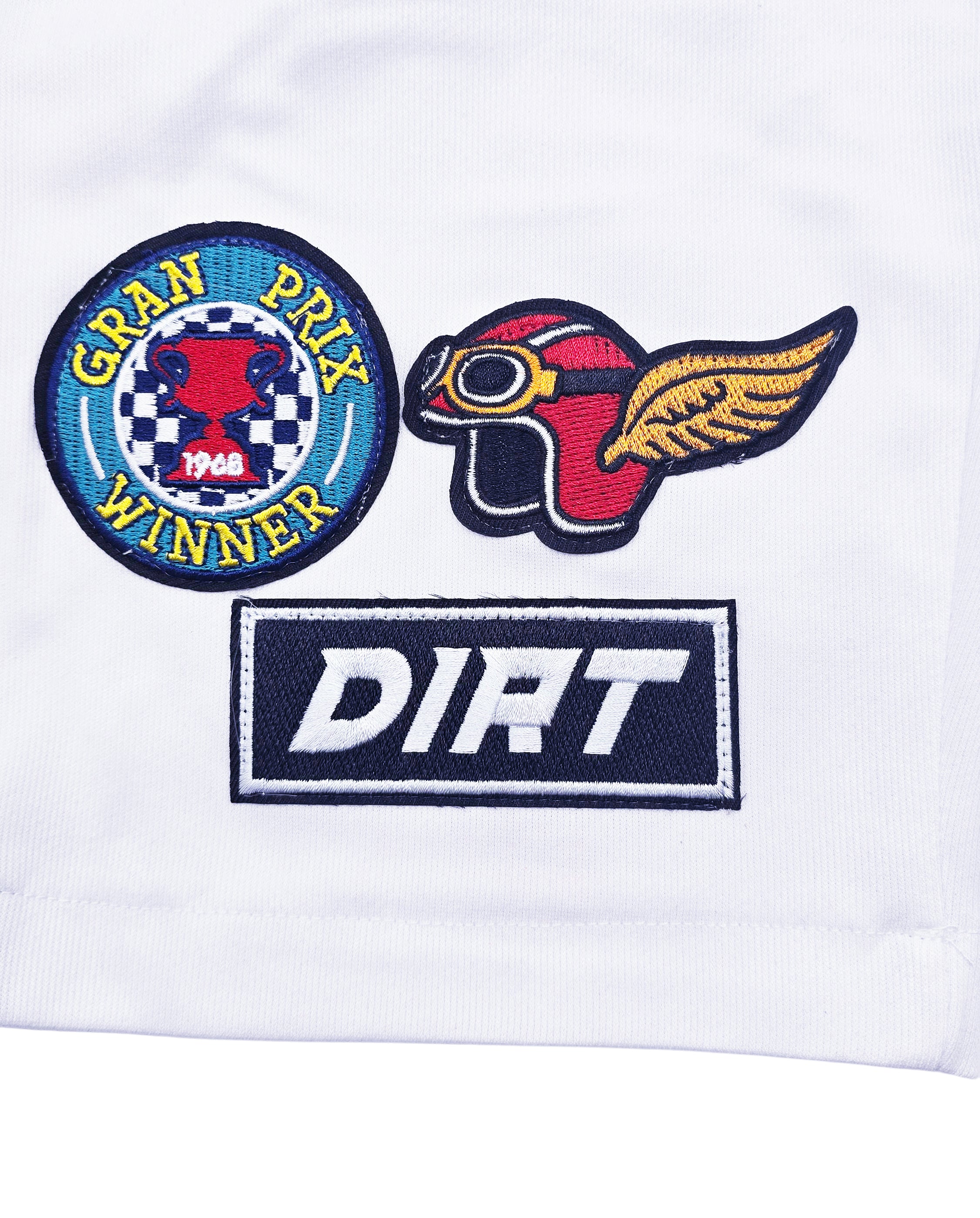 SWITCH MENS CHAMPIONS RACE MOTOR SPORT JERSEY/SHORTS SET (WHITE/BLACK)